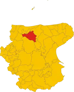 Locatie van Apricena in Foggia (FG)