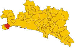 Locatie van Arenzano in Genua (GE)