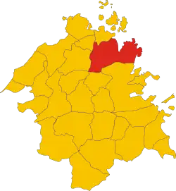 Locatie van Arzachena in Olbia-Tempio (OT)