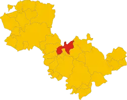Locatie van Avigliano Umbro in Terni (TR)
