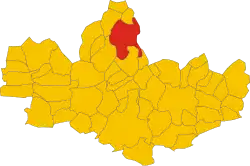 Locatie van Besana in Brianza in Monza e Brianza (MB)