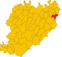 Locatie van Besenzone in Piacenza (PC)