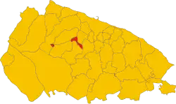 Locatie van Binetto in Bari (BA)