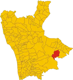 Locatie van Bocchigliero in Cosenza (CS)