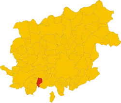 Locatie van Bonea in Benevento (BN)