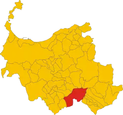 Locatie van Bonorva in Sassari (SS)