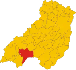 Locatie van Borgo Val di Taro in Parma (PR)