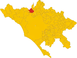 Locatie van Campagnano di Roma in Rome (RM)
