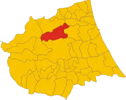 Locatie van Campli in Teramo (TE)