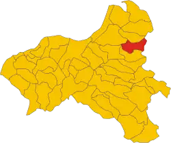 Locatie van Capistrano in Vibo Valentia (VV)