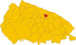 Locatie van Capurso in Bari (BA)