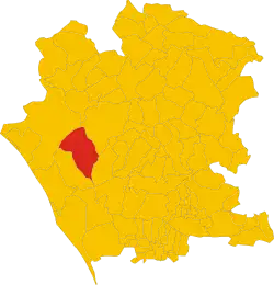 Locatie van Carinola in Caserta (CE)