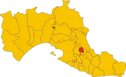 Locatie van Carosino in Tarente (TA)