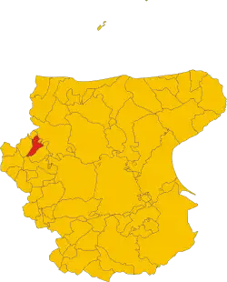 Locatie van Casalvecchio di Puglia in Foggia (FG)