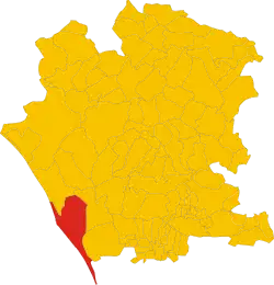 Locatie van Castel Volturno in Caserta (CE)