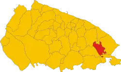 Locatie van Castellana Grotte in Bari (BA)