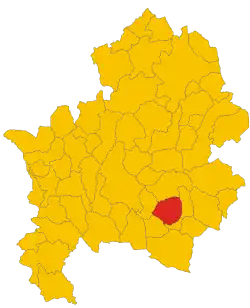 Locatie van Castelpetroso in Isernia (IS)