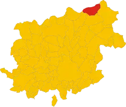 Locatie van Castelvetere in Val Fortore in Benevento (BN)