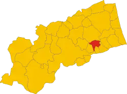 Locatie van Castorano in Ascoli Piceno (AP)