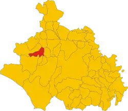 Locatie van Cellere in Viterbo (VT)