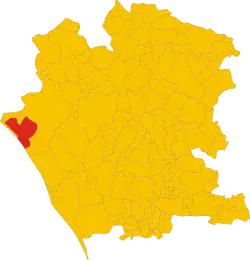 Locatie van Cellole in Caserta (CE)