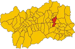 Locatie van Châtillon in Aostadal (AO)