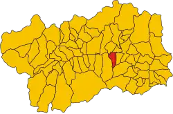 Locatie van Chambave in Aostadal (AO)