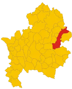 Locatie van Civitanova del Sannio in Isernia (IS)