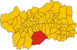 Locatie van Cogne in Aostadal (AO)