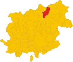 Locatie van Colle Sannita in Benevento (BN)