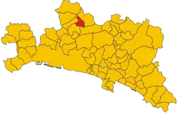 Locatie van Crocefieschi in Genua (GE)