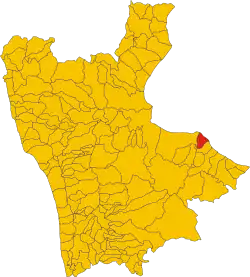 Locatie van Crosia in Cosenza (CS)