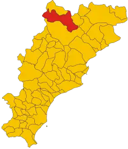 Locatie van Dego in Savona (SV)