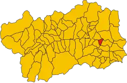 Locatie van Émarèse in Aostadal (AO)