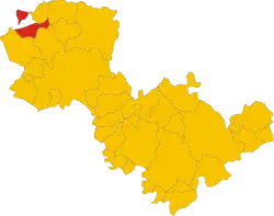 Locatie van Fabro in Terni (TR)