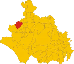 Locatie van Farnese in Viterbo (VT)