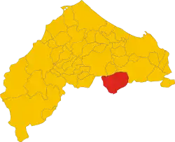 Locatie van Filottrano in Ancona (AN)