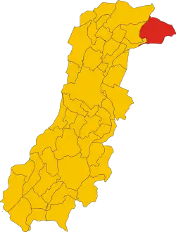 Locatie van Finale Emilia in Modena (MO)