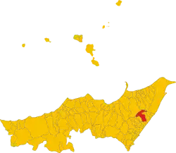 Locatie van Fiumedinisi in Messina (ME)