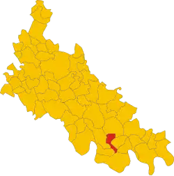 Locatie van Fombio in Lodi (LO)