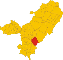 Locatie van Fonni in Nuoro