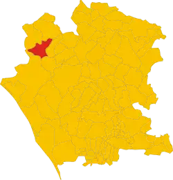Locatie van Galluccio in Caserta (CE)