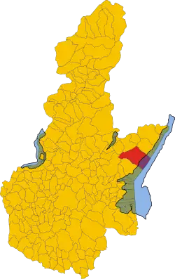 Locatie van Gargnano in Brescia (BS)