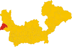 Locatie van Gordona in Sondrio (SO)