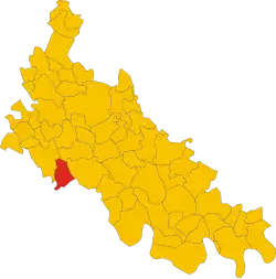 Locatie van Graffignana in Lodi (LO)