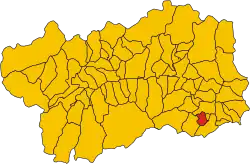 Locatie van Hône in Aostadal (AO)