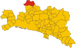 Locatie van Isola del Cantone in Genua (GE)