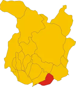 Locatie van Lamporecchio in Pistoia (PT)