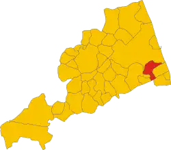 Locatie van Lapedona in Fermo (FM)