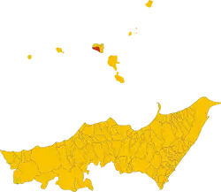 Locatie van Leni in Messina (ME)